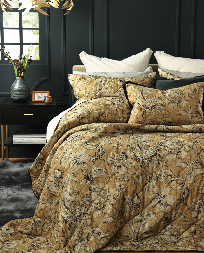 MM Linen - Dijon Bedspread Set - Matching Cushion Extra image 2
